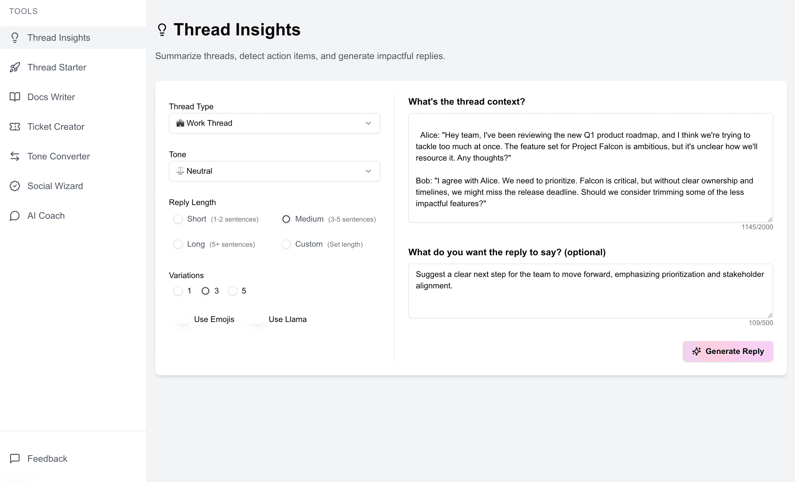 FlowThread Dashboard